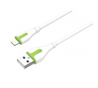 LDNIO LS572/ USB кабель Lightning/ 2m/ 2.1A/ медь: 86 жил/ White&Green