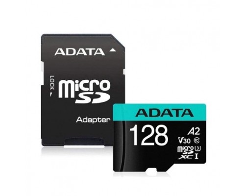 Micro SecureDigital 128GB A-Data AUSDX128GUI3V30SA2-RA1 Premier Pro + adapter Class10