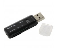 5bites Устройство ч/з карт памяти RE3-200BK USB3.0 Card reader / SD / TF / USB PLUG / BLACK
