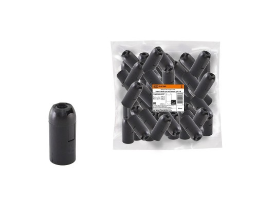 TDM SQ0335-0057 Патрон Е14 подвесной, термостойкий пластик, черный, Б/Н