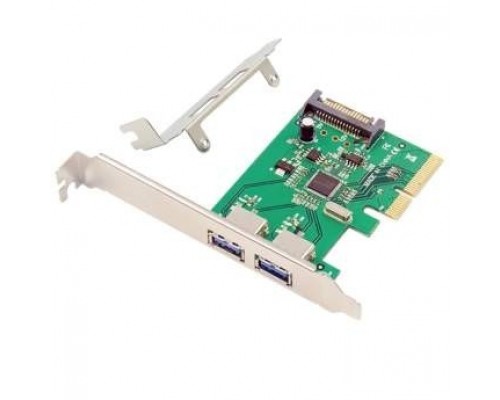 ORIENT AM-31U2PE-2A, PCI-Ex4 v3.0, USB 3.2 Gen2 2-port ext Type-A, ASM1142 chipset, разъем доп.питания, в комплекте LP планка крепления (30046)