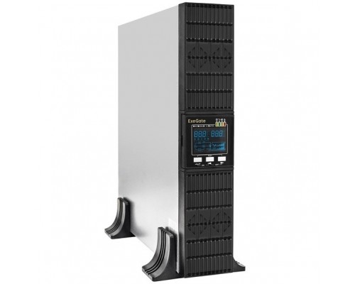 Exegate EX293048RUS On-line ExeGate PowerExpert ULS-1000.LCD.AVR.1SH.2C13.USB.RS232.SNMP.2U &lt;1000VA/1000W, On-Line, PF=1, LCD, 1*Schuko+2*C13 , RS232, USB, SNMP-slot, Rackmount 2U/Tower, металличе