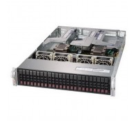 Supermicro SYS-2029U-TR4 2U, 2xLGA3647 (up to 205W), iC621 (X121PU), 24xDDR4, up to 24x2.5 SAS/SATA, up to 4x2.5 NVME Gen3 (optional), 4x 1000Base-T (i350), 2x PCIE x16, 4x PCIE x8 LP, 1x PCIE x8 LP,