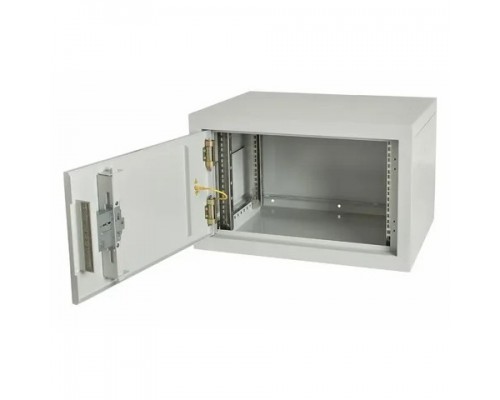NEOMAX Шкаф телекоммуникационный настенный 6U (600х350), металлическая дверь, замок-ключ (3 шт), разборный, цвет серый (1 коробка) NCB-WM6U-6035MK3-100-GY