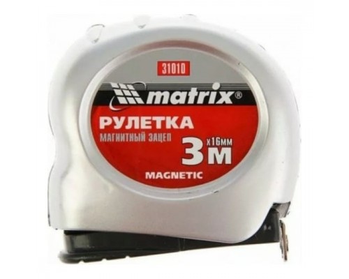 MATRIX Рулетка Magnetic, 3 м х 16 мм, магнитный зацеп 31010