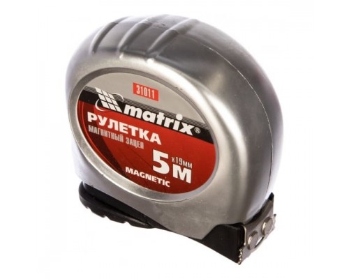 MATRIX Рулетка Magnetic, 5 м х 19 мм, магнитный зацеп 31011