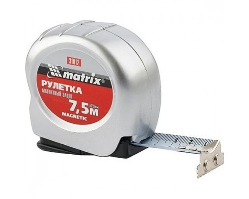 MATRIX Рулетка Magnetic, 7,5 м х 25 мм, магнитный зацеп 31012
