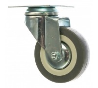 СИБРТЕХ Колесо поворотное, диаметр 75 мм, крепление платформенное 68714