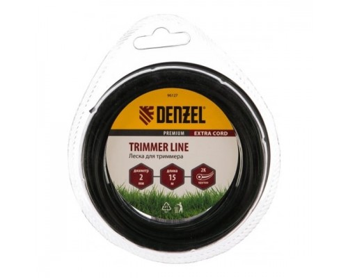 Denzel Леска для триммера двухкомпонентная круглая 2,0мм 15 м EXTRA CORD 96127