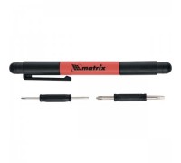 MATRIX Ручка-отвертка с комбинированными битами для точных работ, PH0, PH000, SL1.5, SL3 CrV 11598