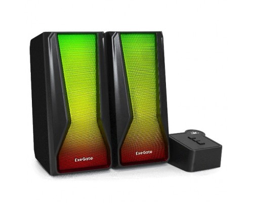 ExeGate Accord 230 (питание USB,Bluetooth, 2х3Вт (6Вт RMS), 60-20000Гц, цвет черный, RGB подсветка, Color Box)