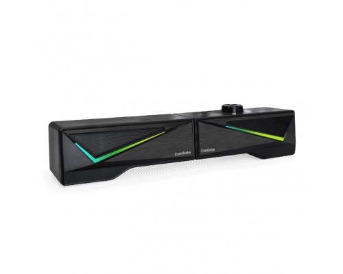 ExeGate Allegro 170 (питание USB, Bluetooth, 2х3Вт (6Вт RMS), 60-20000Гц, цвет черный, RGB подсветка, с возможностью трансформации в саундбар, Color Box)