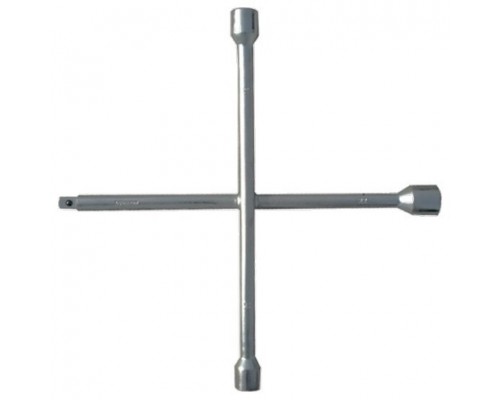 СИБРТЕХ Ключ-крест баллонный, 17 х 19 х 21 мм, под квадрат 1/2, толщина 14 мм 14258