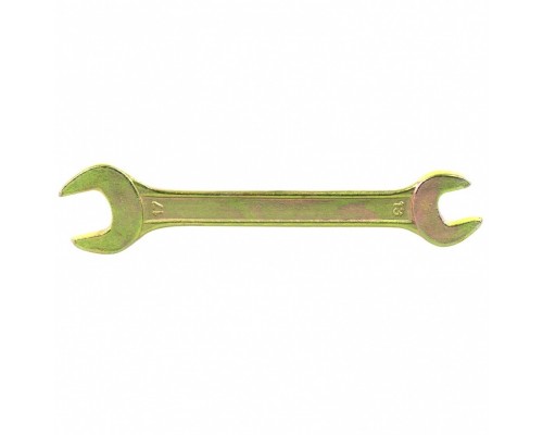 СИБРТЕХ Ключ рожковый, 13 х 17 мм, желтый цинк 14307