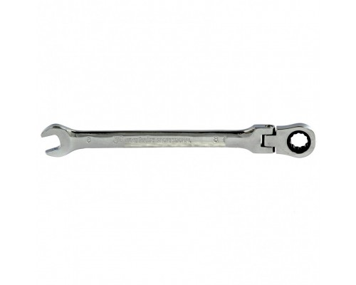 MATRIX Ключ комбинированный трещоточный, 8мм, CrV, шарнирный, зерк.хром 14860