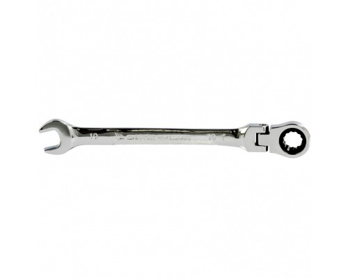 MATRIX Ключ комбинированный трещоточный, 10мм, CrV, шарнирный, зерк.хром 14862