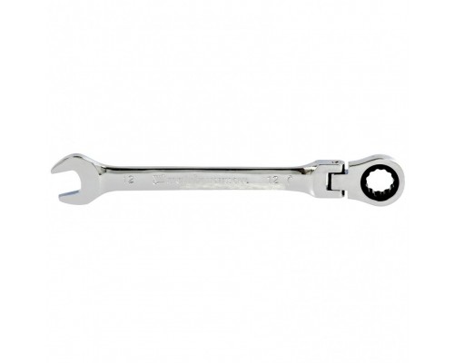 MATRIX Ключ комбинированный трещоточный, 12мм, CrV, шарнирный, зерк.хром 14864