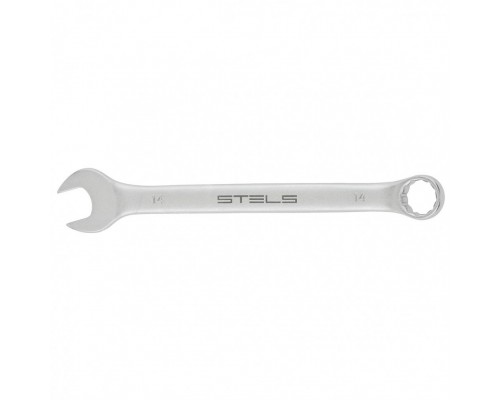 STELS Ключ комбинированный, 14 мм, CrV, матовый хром 15211