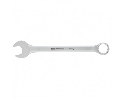 STELS Ключ комбинированный, 27 мм, CrV, матовый хром 15218