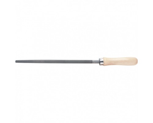 СИБРТЕХ Напильник, 150 мм, круглый, деревянная ручка 16123