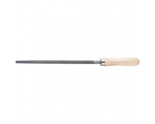 СИБРТЕХ Напильник, 200 мм, круглый, деревянная ручка 16126