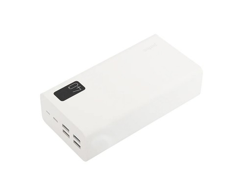 Perfeo Powerbank MOUNTAINS 40000 mAh/LED дисплей/PD + QC 3.0/Type-C/4 USB/Выход: 3A, max 22.5W/White (PF_D0160)