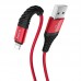 HOCO HC-10536 X38/ USB кабель Lightning/ 1m/ 2.4A/ Нейлон/ Red