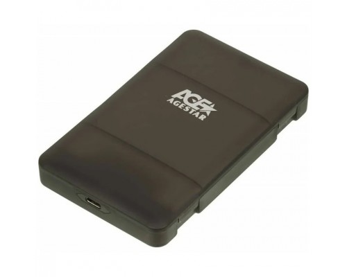 AgeStar 31UBCP3C Внешний корпус для HDD/SSD SATA USB3.1 пластик черный 2.5