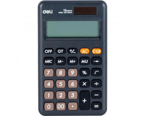 карманный Deli EM120BLACK черный 12-разр. 1740393