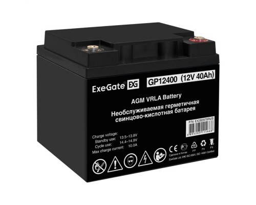 Exegate EX282978RUS Аккумуляторная батарея ExeGate GP12400 (12V 40Ah, под болт М6)