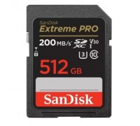 SecureDigital 512GB SanDisk SDXC Extreme Pro UHS-I Class 3 (U3) V30 200/140 MB/s SDSDXXD-512G-GN4IN