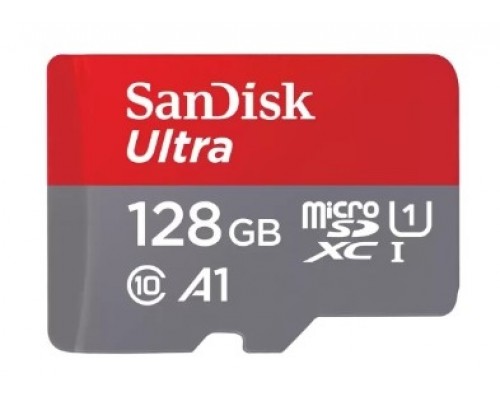 Micro SecureDigital 128GB SanDisk Ultra Class 10, UHS-I, R 140 МБ/с, &lt;SDSQUAB-128G-GN6MN&gt; без адаптера SD