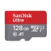 Micro SecureDigital 128GB SanDisk Ultra Class 10, UHS-I, R 140 МБ/с, &lt;SDSQUAB-128G-GN6MN&gt; без адаптера SD