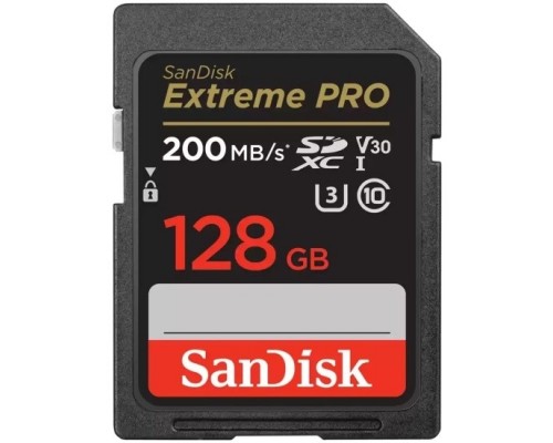 SecureDigital 128GB SanDisk SDXC Extreme Pro UHS-I Class 3 (U3) V30 200/140 MB/s &lt;SDSDXXD-128G-GN4IN&gt;