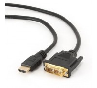 Filum Кабель HDMI-DVI-D 1.8 м., медь, черный, разъемы: HDMI A male-DVI-D single link male, пакет. FL-C-HM-DVIDM-1.8M (894189)