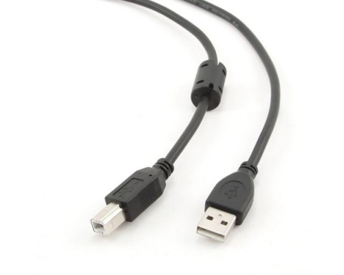 Filum Кабель USB 2.0 Pro, 1.8 м., ферритовое кольцо, черный, разъемы: USB A male-USB B male, пакет. FL-CPro-U2-AM-BM-F1-1.8M (894162)
