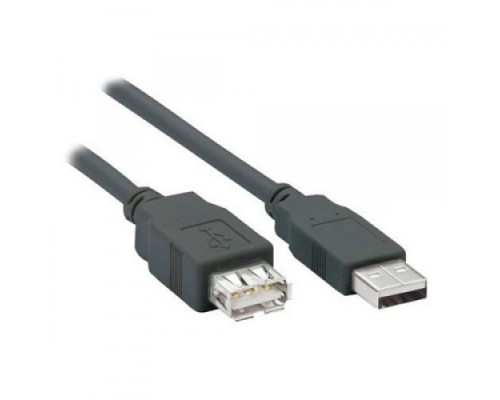 Filum Кабель удлинитель USB 2.0, 1 м., серый, разъемы: USB A male-USB A female, пакет. FL-C-U2-AM-AF-1M (894168)