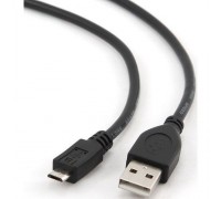 Filum Кабель USB 2.0 Pro, 1 м., черный, 2A, разъемы: USB A male- USB micro B male, пакет. FL-CPro-U2-AM-microBM-1M (894182)