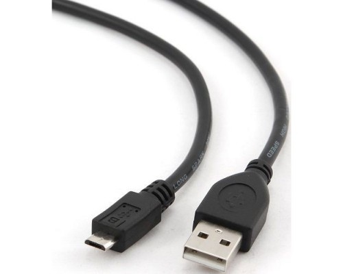Filum Кабель USB 2.0 Pro, 1 м., черный, 2A, разъемы: USB A male- USB micro B male, пакет. FL-CPro-U2-AM-microBM-1M (894182)