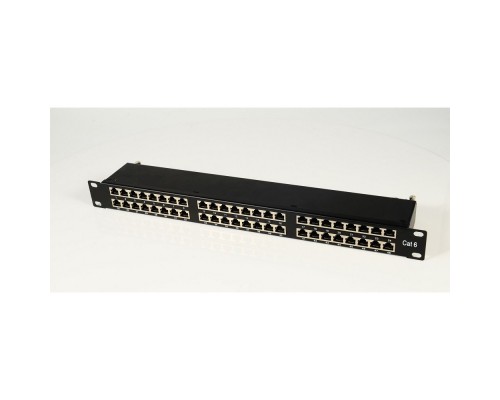 Патч-панель 19 NEOMAX NM-PP-1U48P-SC6-D-107-BK 1U, 48 портов, кат.6, STP, Dual IDC, цвет черный