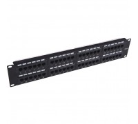 Патч-панель 19 NEOMAX NM-PP-2U48P-UC5E-D-108-BK 2U, 48 портов, кат.5E, UTP, Dual IDC, цвет черный