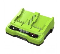 Greenworks G40UC8 Быстрое зарядное устройство для 2-х аккумуляторов,40V 2938807