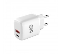 Bion Сетевое Зарядное Устройство, USB-A + USB-C, PowerDelivery, 18 Вт, белый BXP-ADP-PD-AC-18W