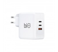 Bion Сетевое Зарядное Устройство, GaN, USB-A + 2*USB-C, PowerDelivery, 100 Вт, белый BXP-GAN-PD-A2C-100W