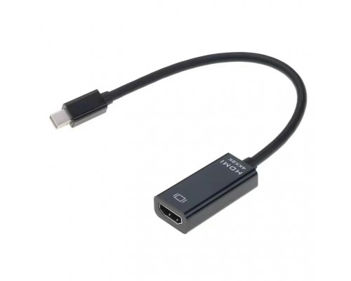 Bion Переходник с кабелем mini DisplayPort - HDMI, 20M/19F, 4k@30Hz, длинна кабеля 15см, черный BXP-A-mDPM-HDMIF-015
