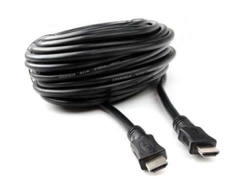 Кабель HDMI Cablexpert CC-HDMI4L-20M, 20м, v2.0, 19M/19M, серия Light, черный, позол.разъемы, экран, пакет