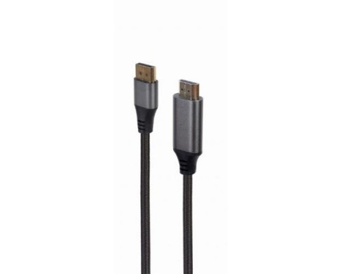 Кабель DisplayPort-HDMI Cablexpert, 4K, 1.8м, 20M/19M, черный, экран, пакет (CC-DP-HDMI-4K-6)