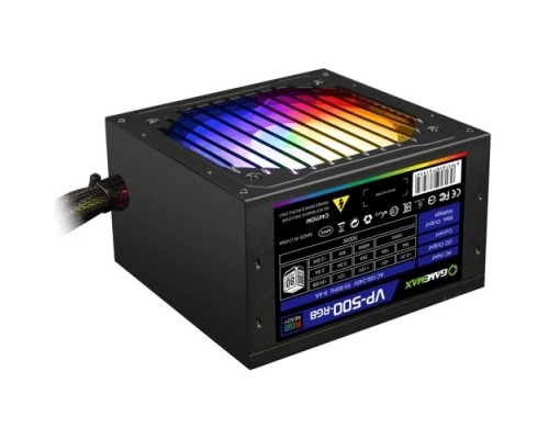 GameMax Блок питания ATX 500W VP-500-RGB 80+, Ultra quiet