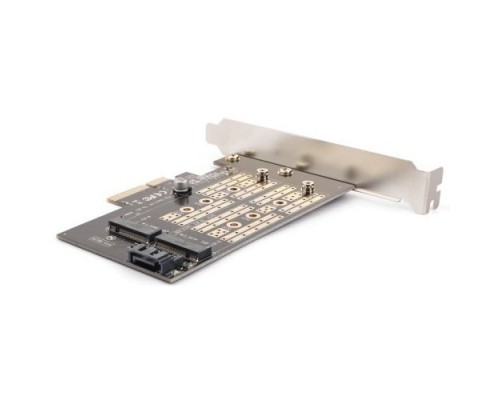 Переходник-конвертер AgeStar AS-MC02 для M.2 SATA SSD+M.2 NVME в PCIe 3.0