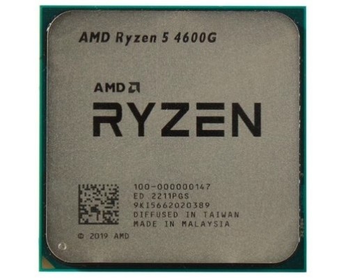 CPU AMD Ryzen 5 4600G BOX (Renoir, 7nm, C6/T12, Base 3,70GHz, Turbo 4,20GHz, Vega 7, L3 8Mb, TDP 65W, SAM4)